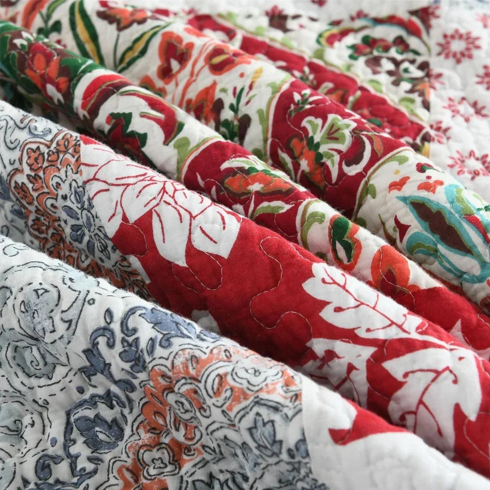 Maxy 3pcs cotton Bedspread on the bed Stitch Patchwork blankets Christmas home decoration bed cover double bedspreads and coverlets