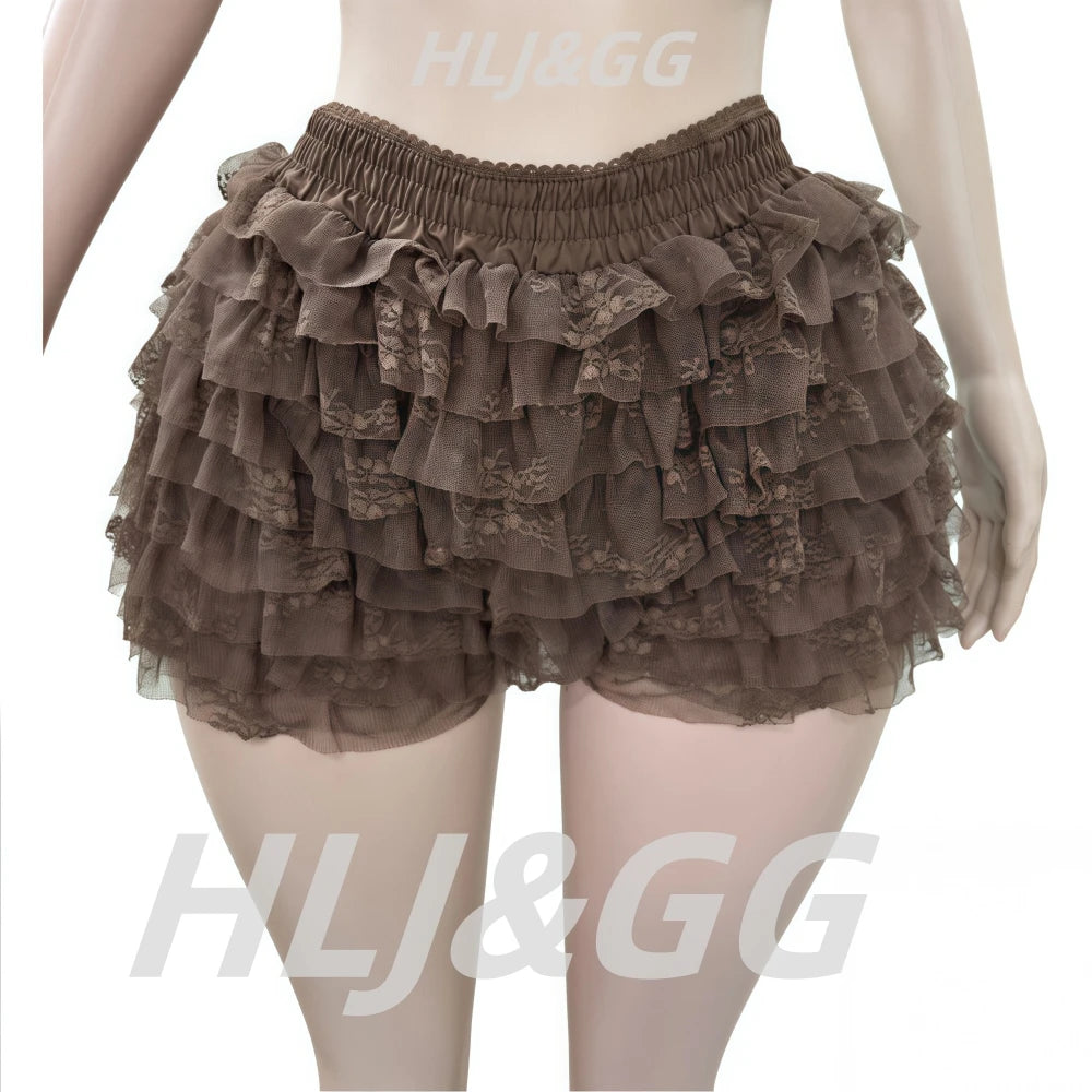 Maxy HLJ&GG Fashion Leopard Y2K Lace Ruched Skirts Shorts Two Piece Sets Women Spaghetti Strap Crop Tank Top And Mini Skirt Outfits