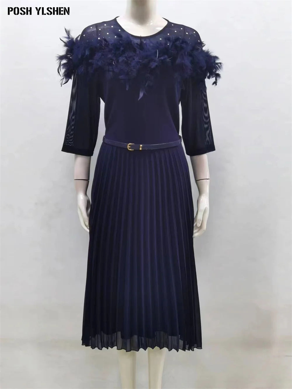 Maxy Feather Dresses for Women New Clothing Plus Size Turkey Elegant Party Long Dress Dashiki Ankara Outfits Robe