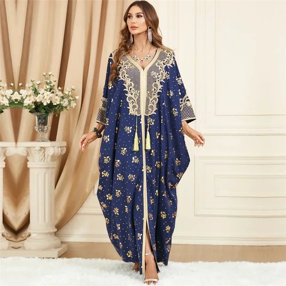 Maxy Ramadan Abayas for Muslim Women Casual Bat Sleeve Maxy Dress Turkey Arab Robe Dubai Islam Kimono Jalaiya Caftan Party Gowns
