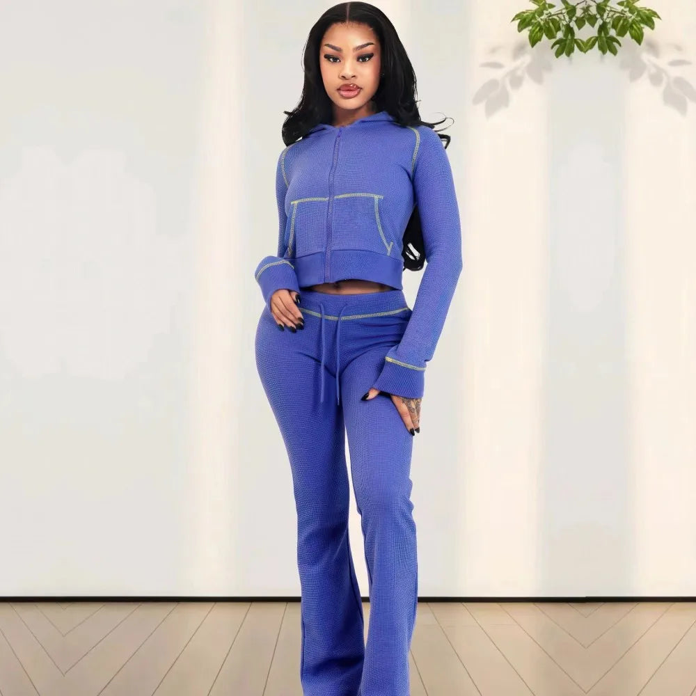 Babs New Arrival Aemmer Summer 2 Piece Women Sets Matching Sets Solid Color Two Pieces Sets Top Pants Suits Outfits Clothing