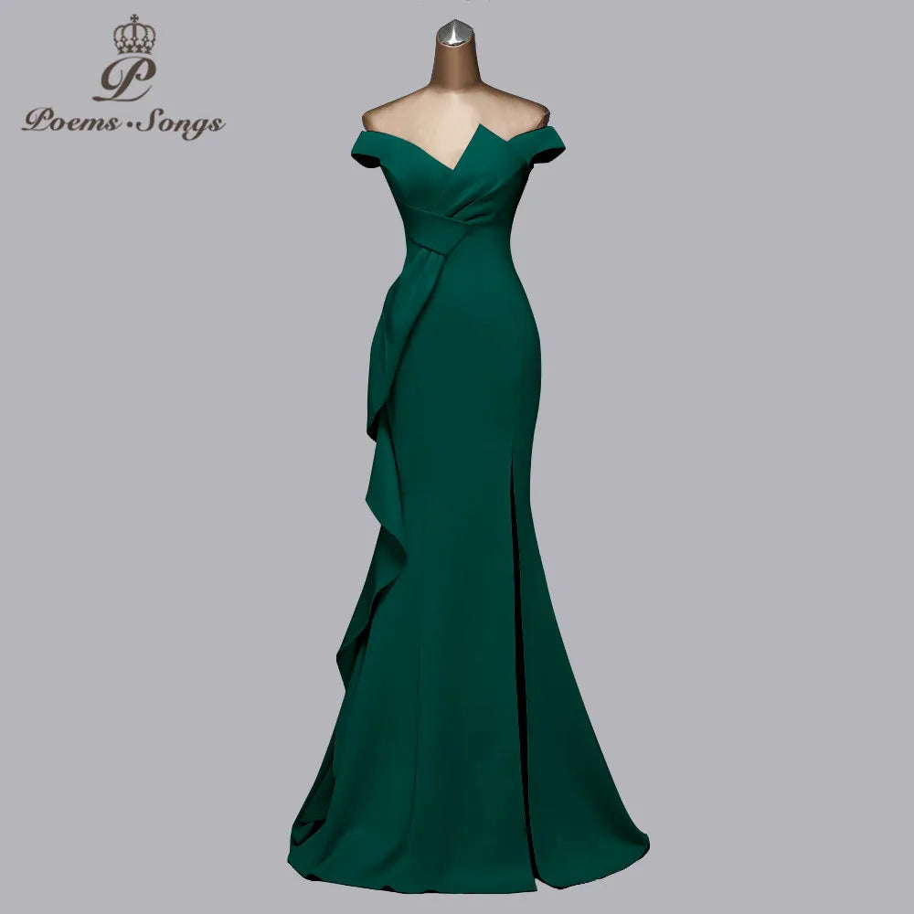 Maxy Beautiful new candy color evening dresses greed dress prom dresses mermaid vestidos de fiesta de noche women dress elegant