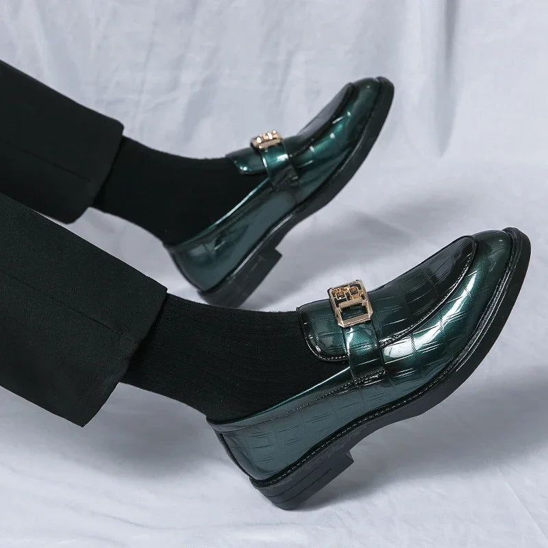 Amay Fashionable Men Dress Shoes Formal Party Evening Male Stylish England Italian Gentleman Oxford Footwear Wedding Shoes