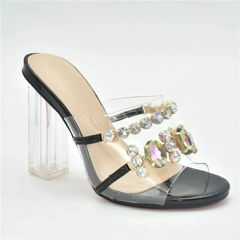 Gancy ladies' shoes and bags decorated with rhinestone ladies' shoes and bags, high-quality shoes in Italy