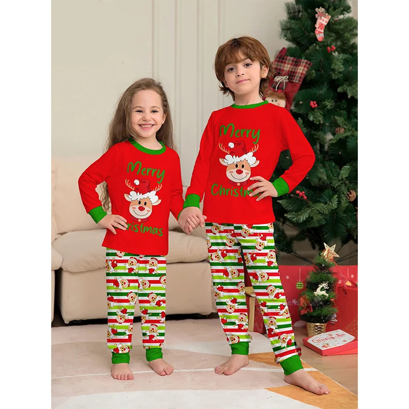 Max Pajamas Family Matching Outfits Set Deer Printed 2024 Christmas Family Look Same Adult Kids Mother And Daughter Dog Clothes