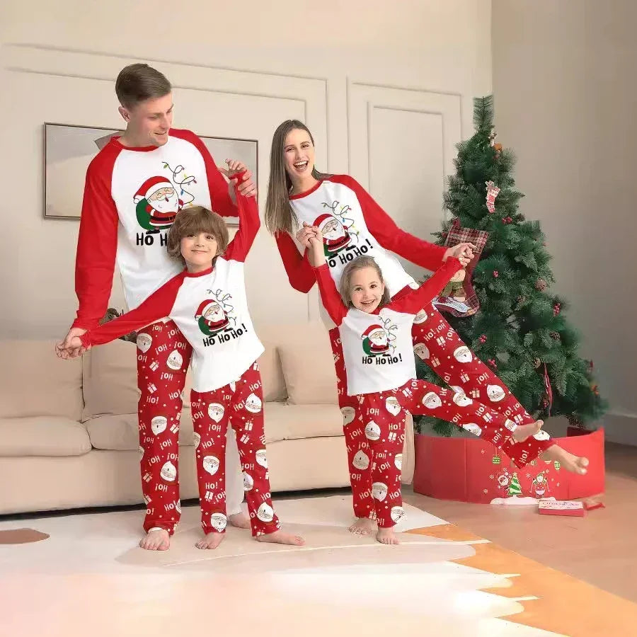 New 2024 Christmas Clothing Set Plaid Print Blank Family Matching Pajamas Baby Romper Pyjamas Casual Soft Sleepwear Xmas Look