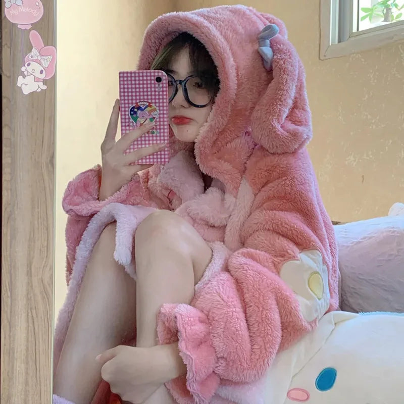 Zay Women's Onesies Flannel Cosplay Costume Dinosaur Panda Fox Animal Pajama Cartoon Hooded Sleepwear Halloween Christmas Nightdress