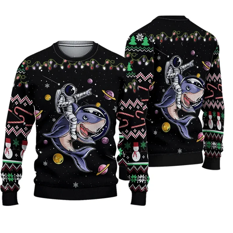 Maxy Fashion Spoof Ugly Christmas Sweater For Man Clothes Hip Hop Women Kids Men Sweatshirts Casual Pullovers Tracksuit Man Sweater
