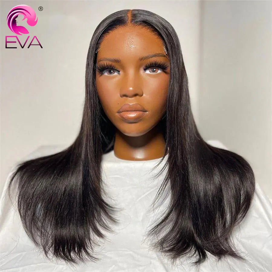 Maxy Hair 5x5 HD Lace Closure Wig Straight Glueless Human Hair Wigs Pre-Plucked 13x6 HD Lace Frontal Wig Bleached Knots HD Lace