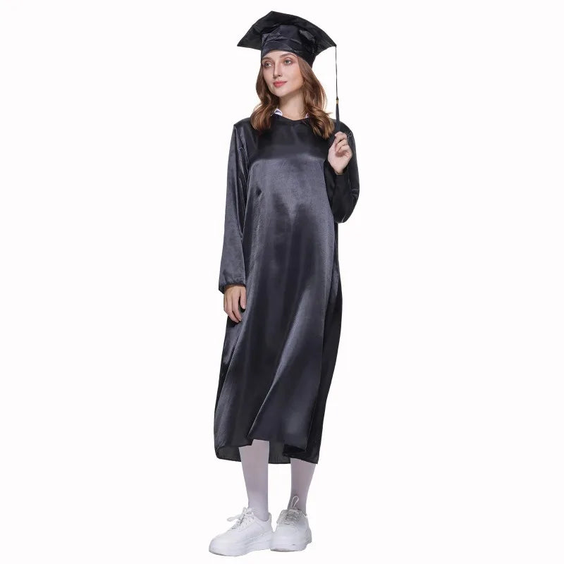 Maxy Unisex Graduation Cap Gown Tassel Set for Adult, High School & College Graduates Robe for Men Women Carnival Party