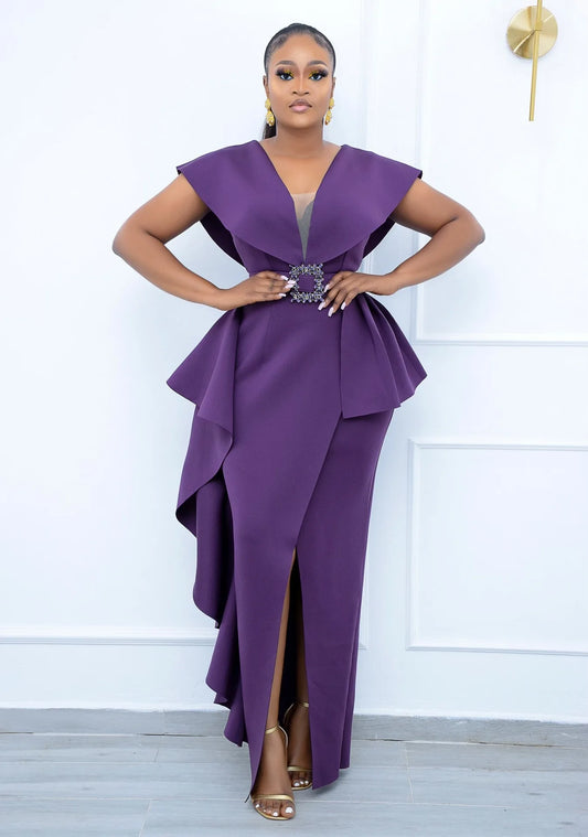Babs Dresses for Women Summer African Women V-neck Sleeveless Plus Size Long Dress Maxy Dress S-5XL