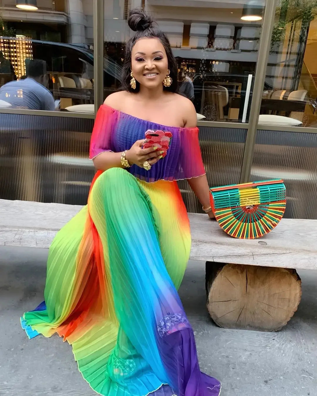 Maxy Dresses for Women Dashiki Summer Plus Size Dress Ladies Traditional Clothing Fairy Dresses