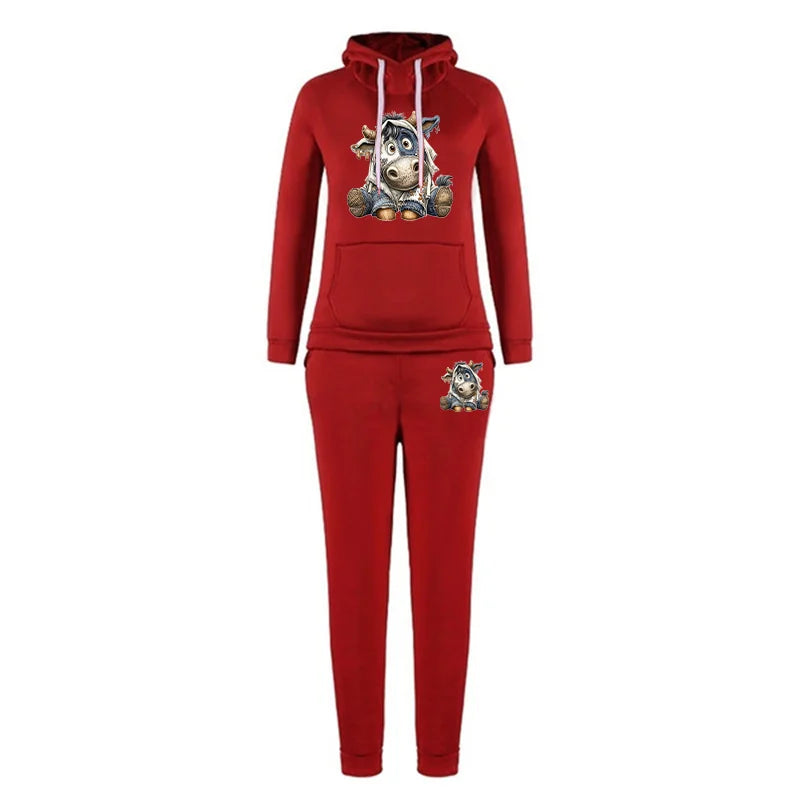 Maxy Women TrackSuit Aesthetic Designer Clothes Autumn Winter High Quality Hoodies Sweatshirts Sweatpants Sportwear Woman Pants Sets
