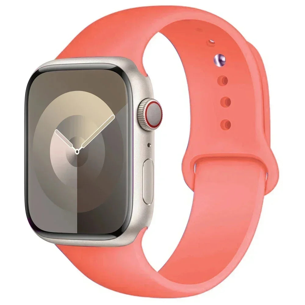 Maxy Silicone Band For Apple Watch strap 44mm 45mm 40mm 41mm 42-46mm sport bracelet iwatch series 8 7 6 5 4 9 10 11 SE-Ultra 2/3 49mm