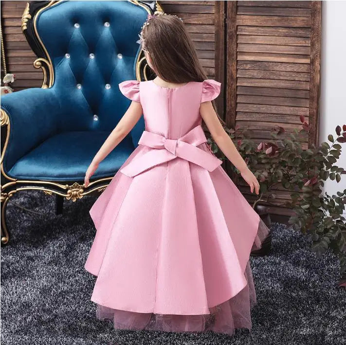 Maxy Girls Dress Kids Dresses Little Princess Flower Girl Dress Long Wedding Gown Children Christmas Party Clothing 1 2 3 6 8 Years