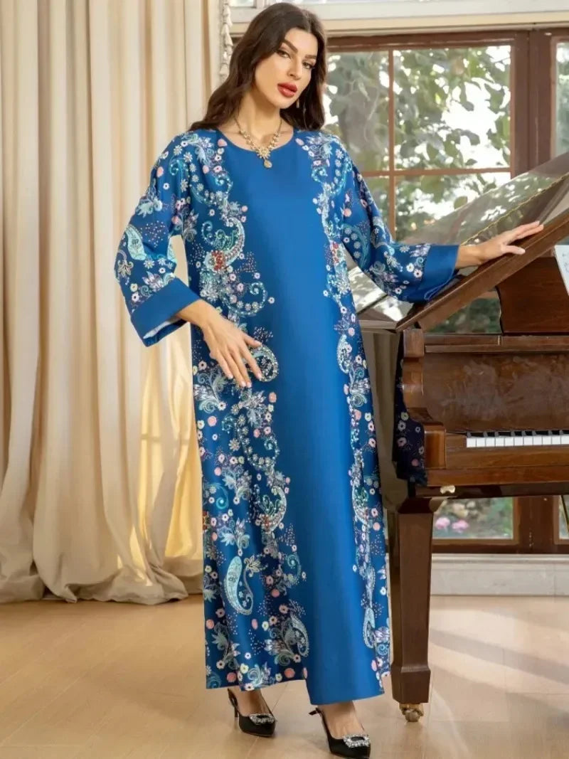 Amay For Women Dubai Luxury African Muslim Fashion Dress Caftan Marocain Evening Party Dresses Boubou Robe Djellaba Femme