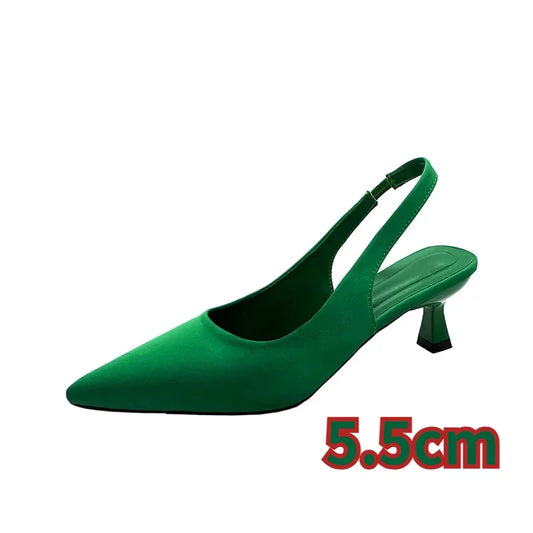 Amay Single Shoes for Women Summer Pointed Toe Stiletto Women's Slingbacks Shoes Sexy Party Dress Office Shoes Ladies