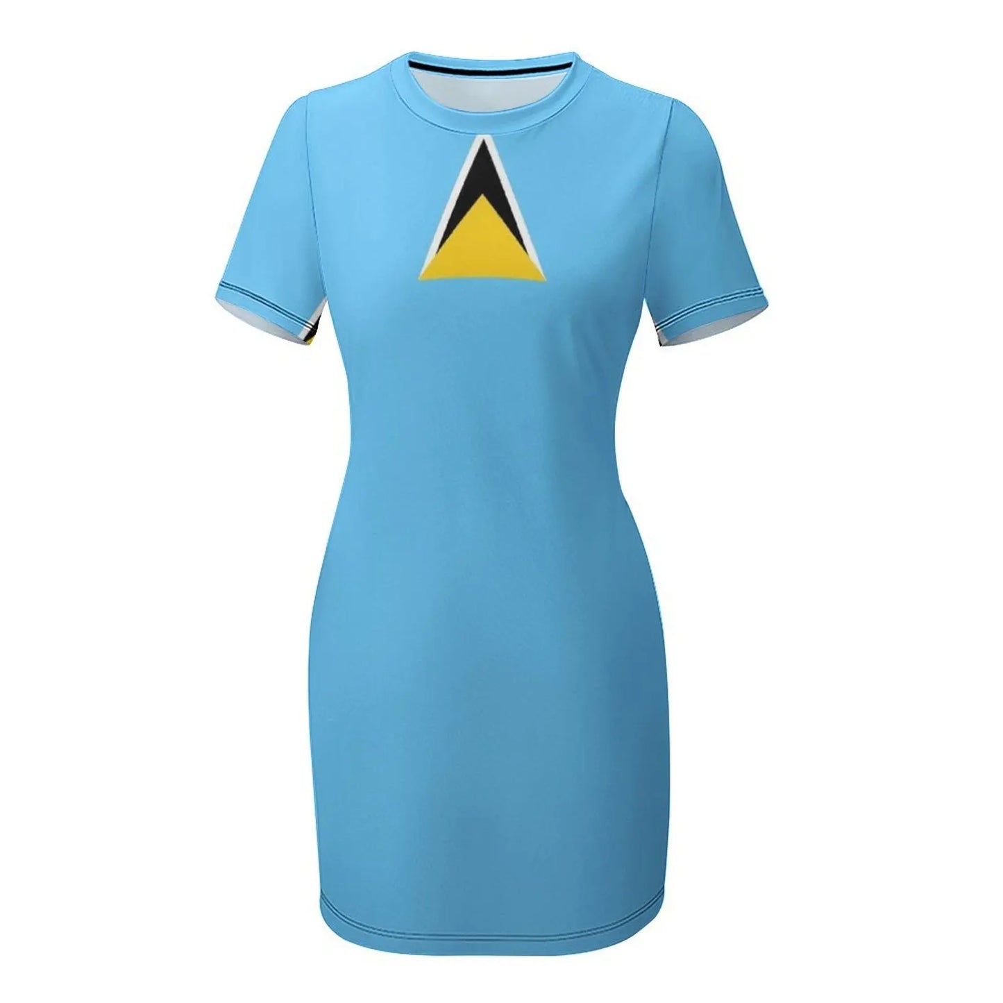 SAINT LUCIA Flag Gifts, Masks, Stickers & Products (N) Short Sleeved Dress festival outfit women Evening dresses