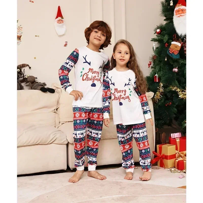 Max Family Matching Pajamas Set Merry Christmas Printed Adult Kids Baby Family Mother Father Outfits 2024 Christmas Family Pj's