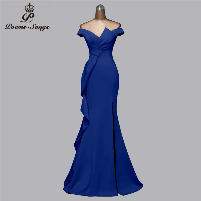 Maxy Beautiful new candy color evening dresses greed dress prom dresses mermaid vestidos de fiesta de noche women dress elegant