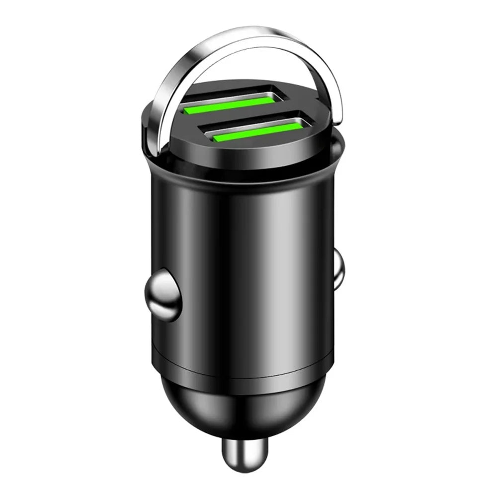 200W Mini Dual Ports USB Car Charger Lighter Fast Charging Car Phone Charger Adapter for iPhone 13 12 Xiaomi Huawei Samsung