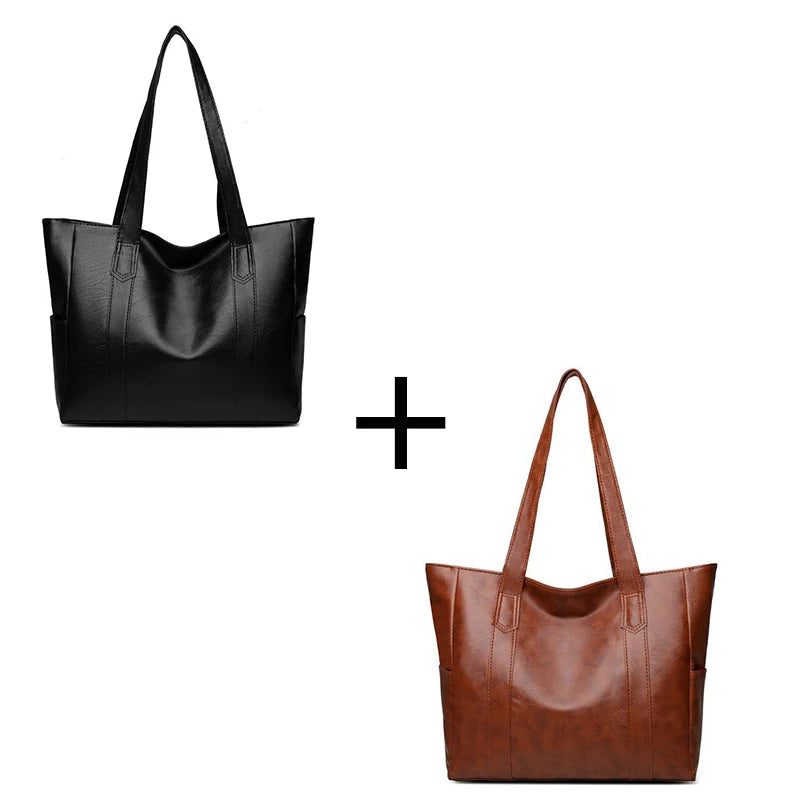 Maxy Vintage Large Capacity Tote Bag, Retro Vegan Shoulder Bag, Women's Casual Handbag For Commute