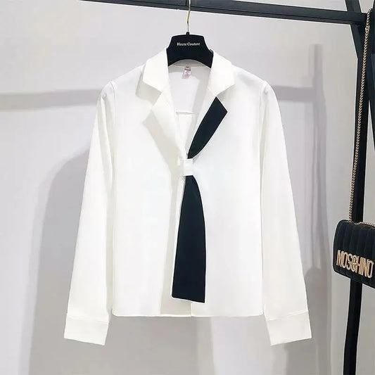 Amay Girl White Shirt Top Midi Skirt Two-piece Women's Professional Suit Korean Fashion Elegant Blouse Dress Set Female Clothes