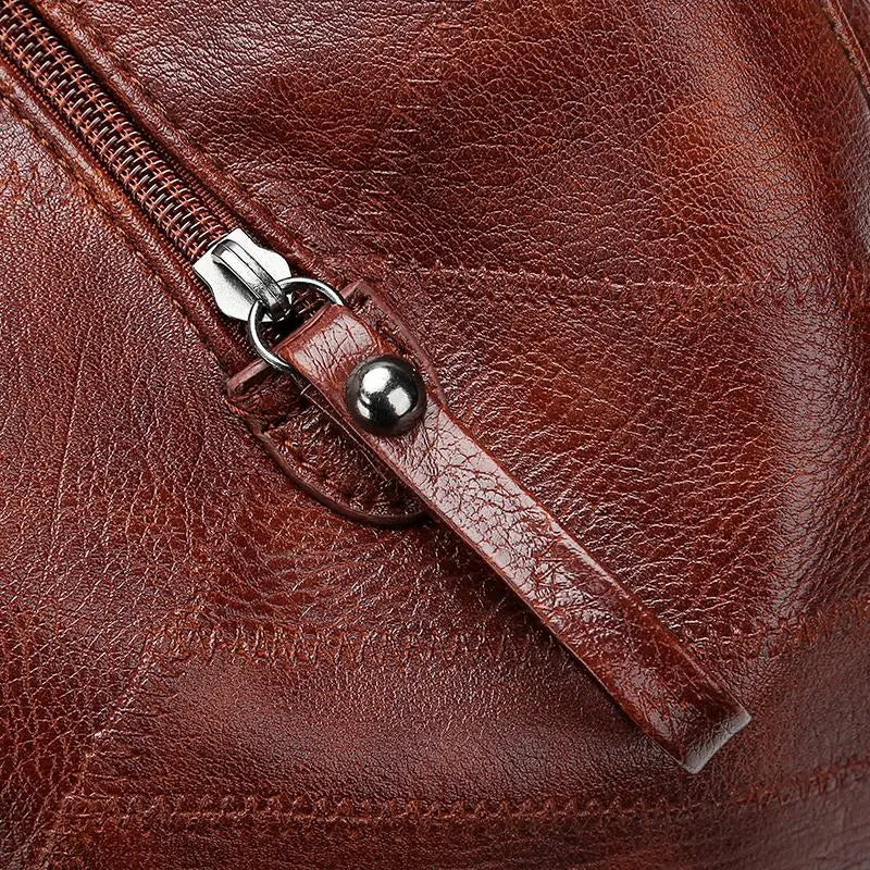 Maxy Vintage Genuine Leather Large Capacity Handbags Shoulder Bags Handbags Crossbody Ladies Hand Bags