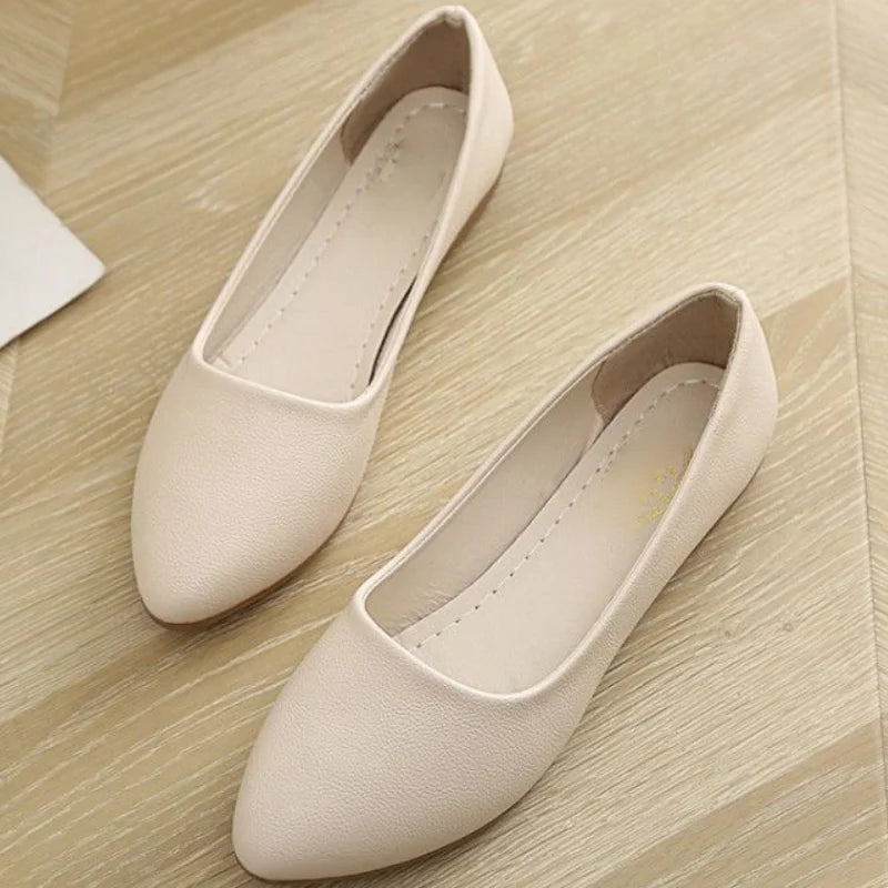 Maxy New women's shoes pointed toe flat soft sole casual women's shoes