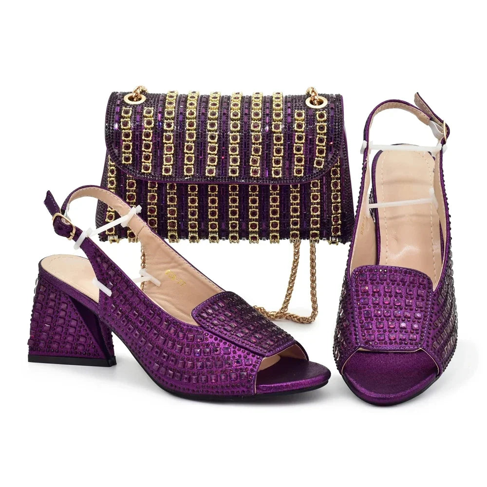 Maxy New Arrival Italian Shoe and Bag Set for Party in Women Bag and Shoes Sets for Women 2024 Luxury Wedding Shoes Woman Bride