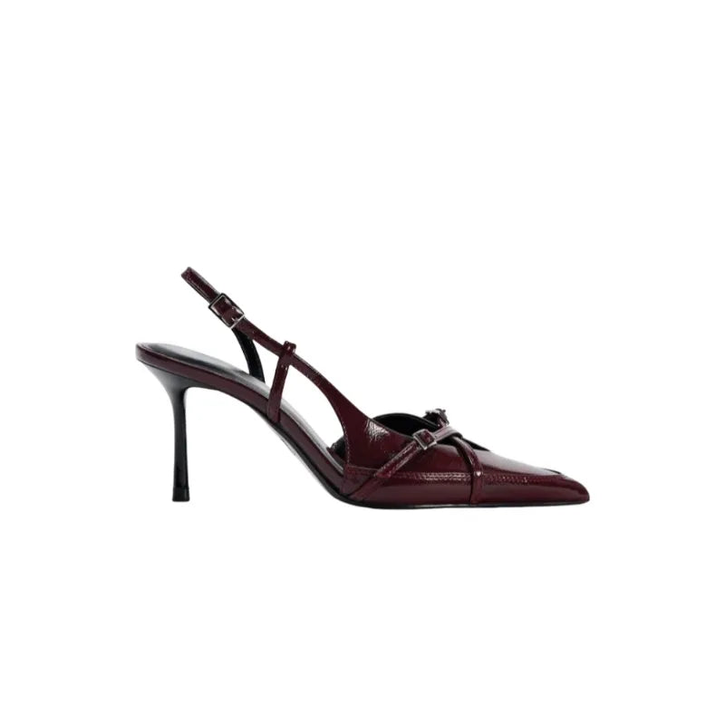 Bebs New Brand Summer Pointed Toe Women Sandals Concise Slingback Party Dress Mules Shoes Sexy High Heels Banquet Striptease Sandals