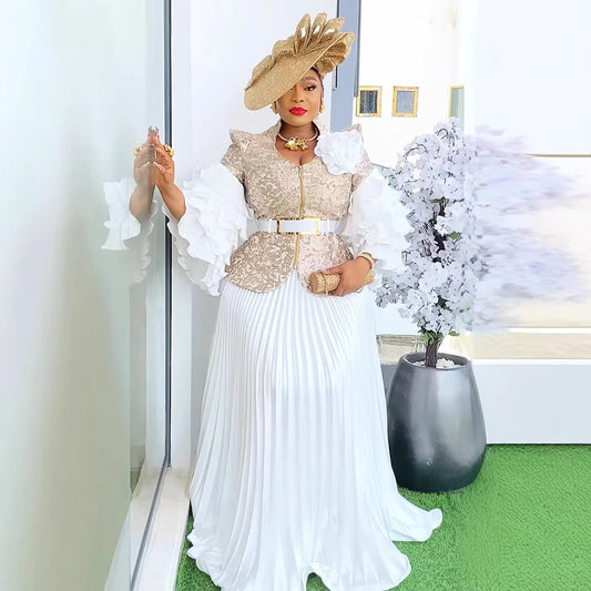 Maxy 2 Piece Set Clothing Turkey Outfits Evening Wedding Suit Dress Gown