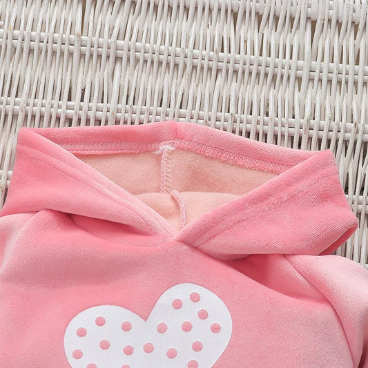 Toddler Baby Girls Autumn Winter Clothes Sets Children Fashion Letter Hooded Tops + Pants 2Pcs Outfits Infant Kids Tracksuit