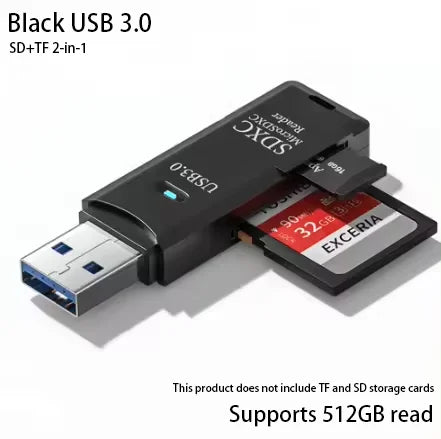 Maxy 2-in-1 Multi Functional USB 3.0 Card ReaderMicro SD TFMemoryCardReaderUSBFlashDrive CardreaderAdapter For PCLaptops Accessories