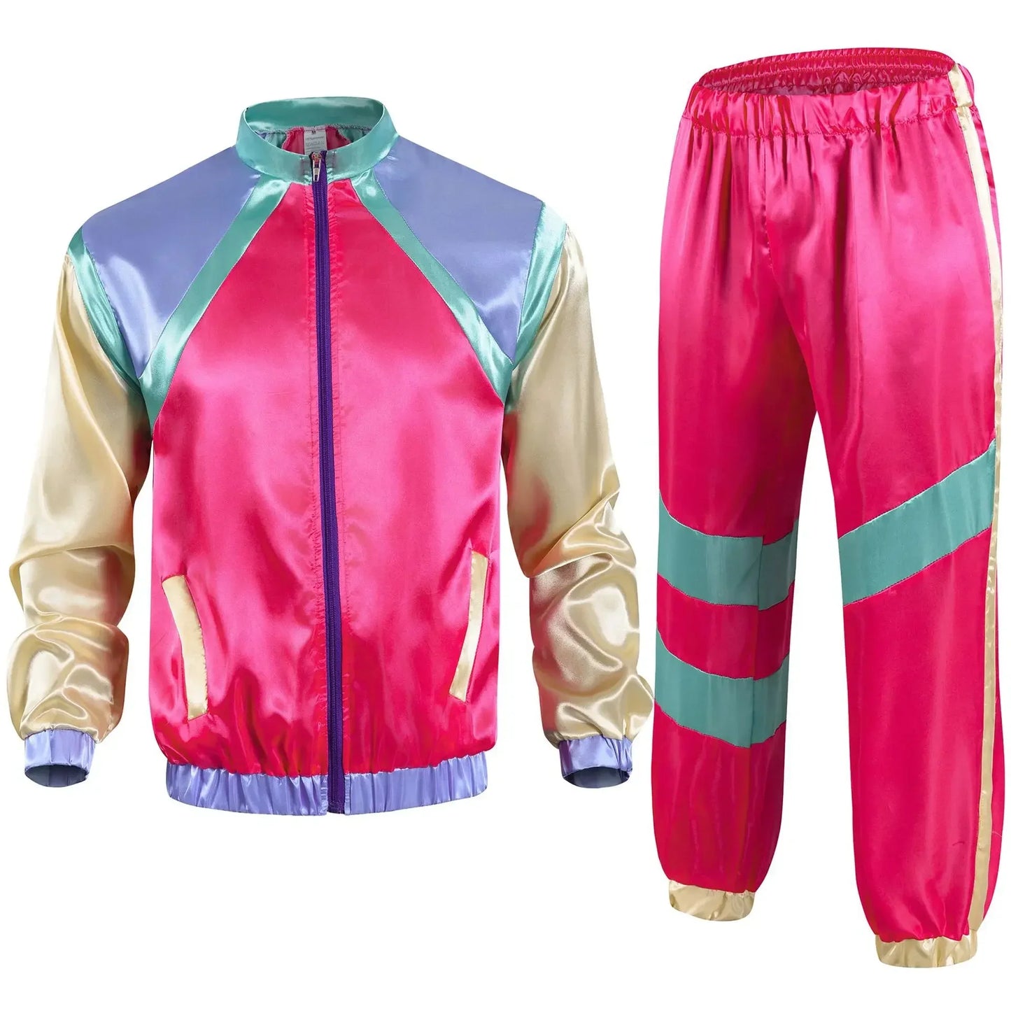 Maxy Disco Tracksuit 2pcs Jogging Wear Retro Style Carnival Theme Party Suit Live Cosplay Jacket and Pants  cosplay costumes