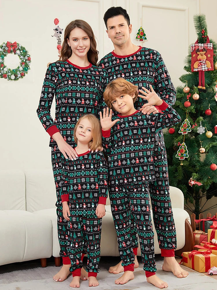 Christmas Pajamas Family Long Sleeve Printed Matching Christmas Pajamas Family Christmas Pjs Set