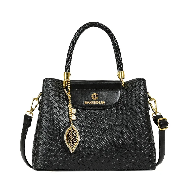 Maxy Genuine Soft PU Leather Handbags for Women Vintage Shoulder Tote Bag Luxury Designer Ladies Large Capacity Purse Bags Sac A Main