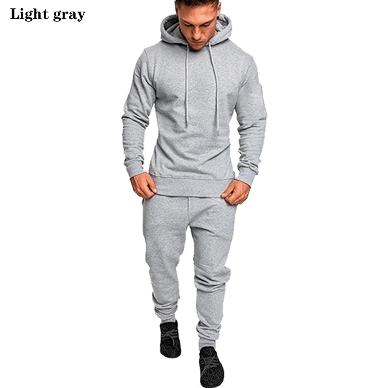 Visco Men's Clothing Fashion Tracksuits Sports Wear Camo Jogging Suits Hooded Tracksuit Set Clothes Hoodies+Sweatpants SweatSuits