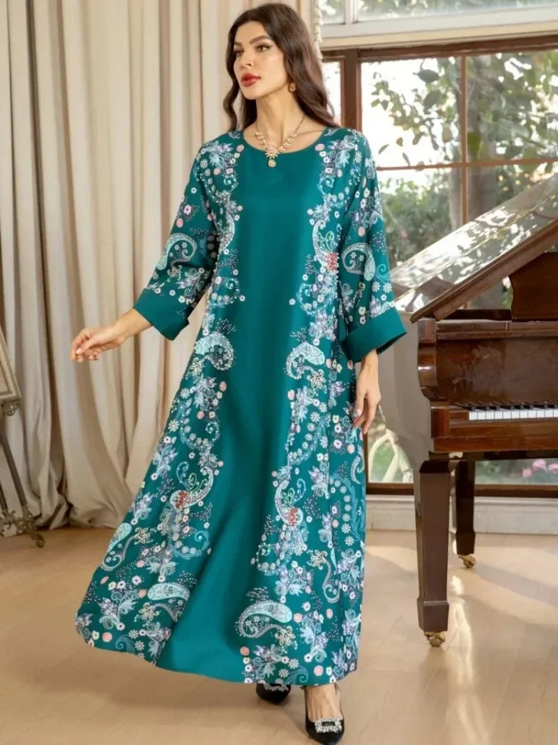 Amay For Women Dubai Luxury African Muslim Fashion Dress Caftan Marocain Evening Party Dresses Boubou Robe Djellaba Femme