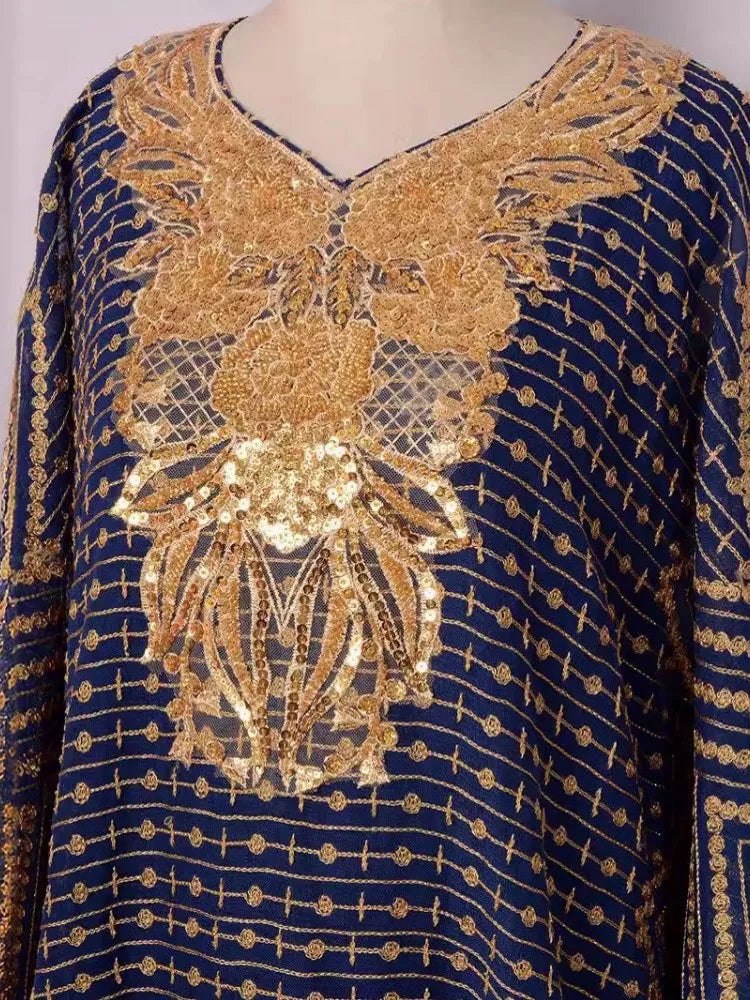 Maxy Evening Dress Women Dashiki Muslim Fashion Abaya African Clothes Robe Marocaine Luxury Dubai Kaftan Dress Vetement Plus Size