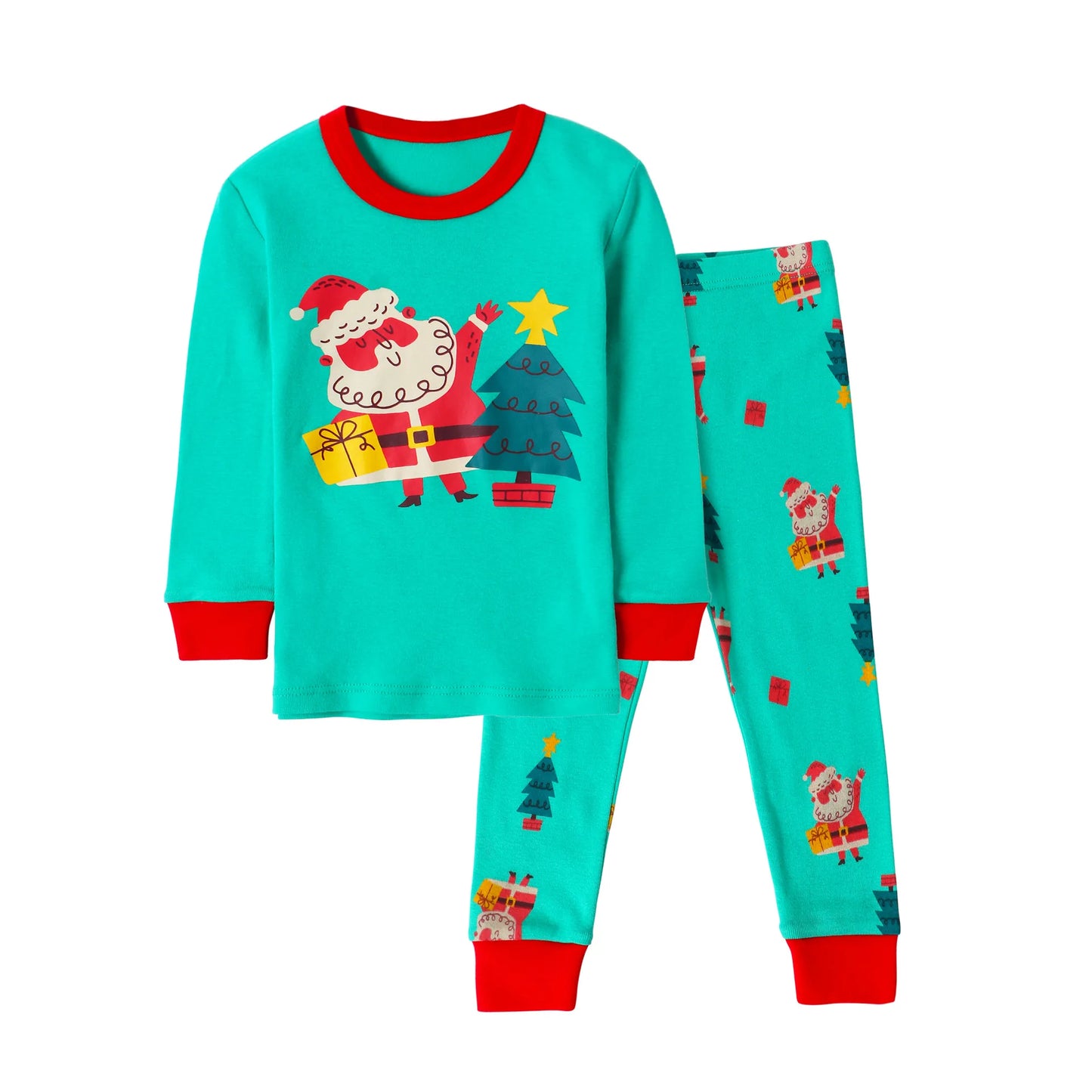 Santa Claus Baby Christmas Pajamas Kids Boys Girls Long Sleeve Pajamas Children's Autumn Winter Sleepwear Clothing Sets