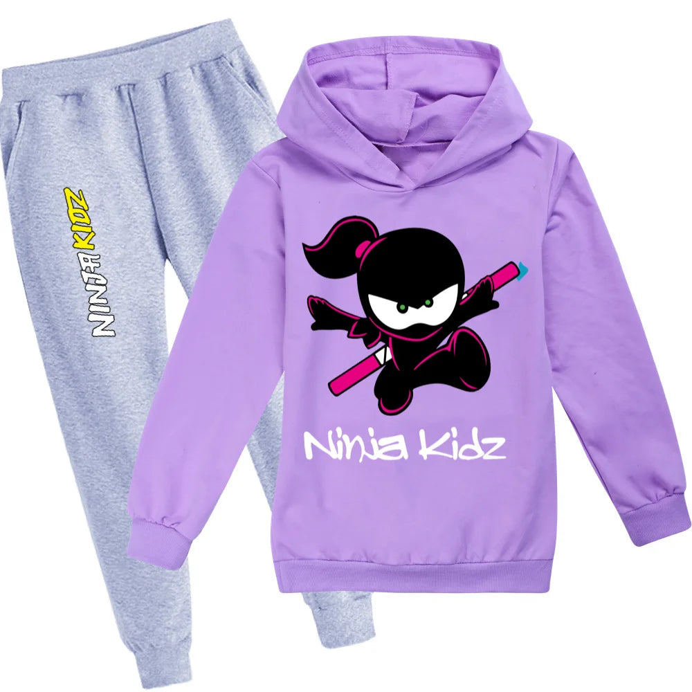 Maxy Fall Boys T Shirts Hoodies 2pcs Sets Toddler Girl Winter Clothes NINJA KIDZ Kids Christmas Clothing Fashion Children Outfits