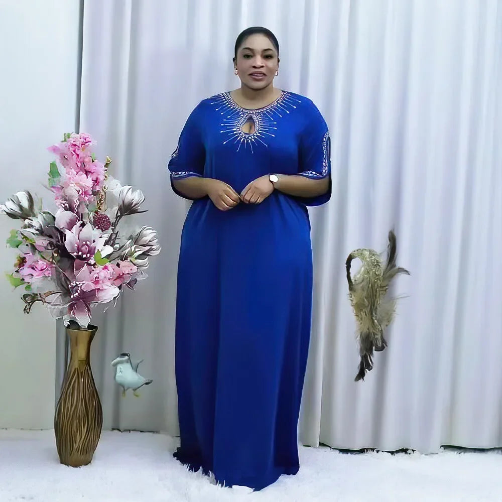 Maxy Diamonds Dresses for Women Evening Party Maxy Dress Ankara Dashiki Clothing Dubai Abaya Kaftan Wedding Gown