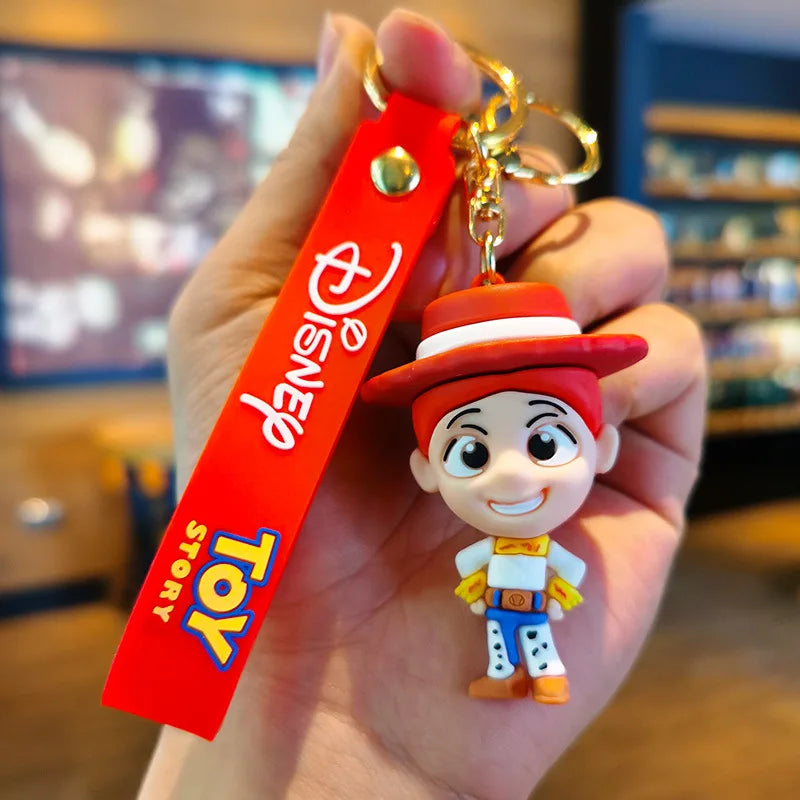Maxy Anime Disney Figure Villain Maleficent The Evil Queen Cruella Silicone Keychain Bag Key Ring Pendant Children Toy Birthday Gifts