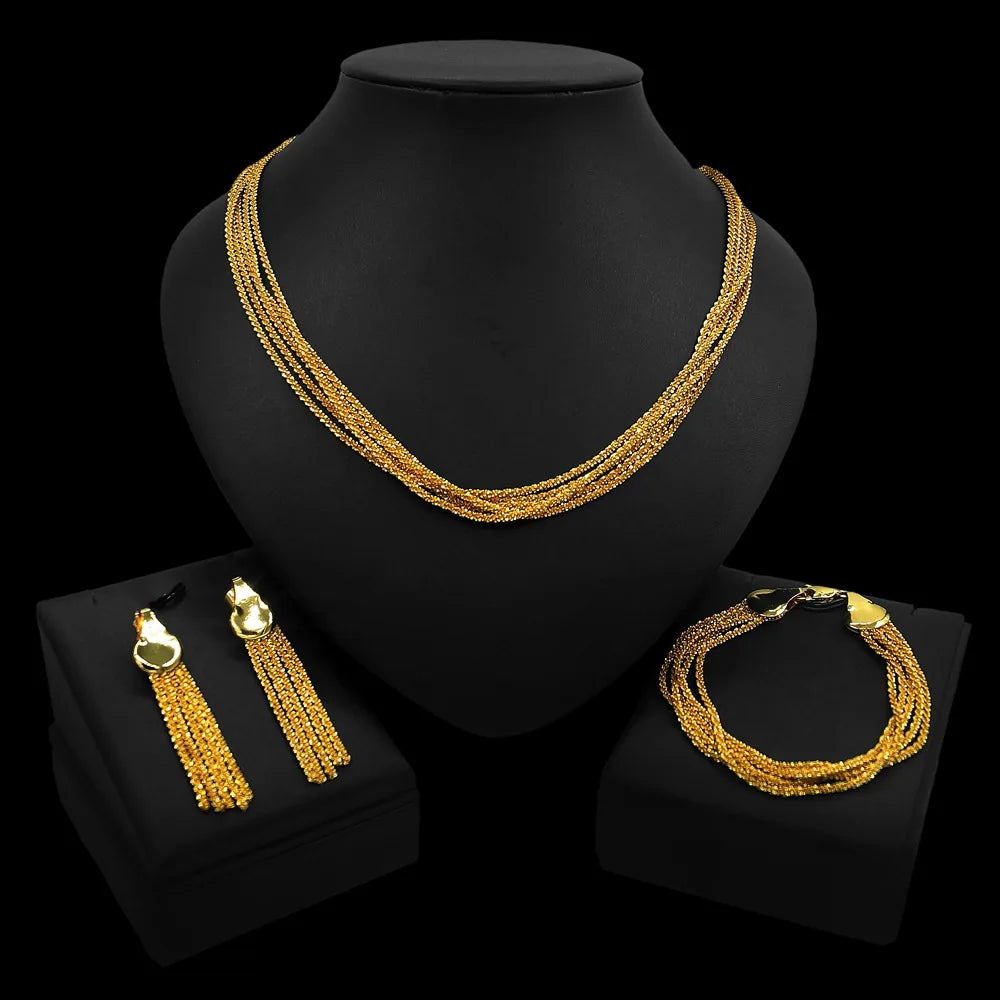 Maxy Bridal Jewelry Set Necklace  Bracelet  Earrings Three-piece