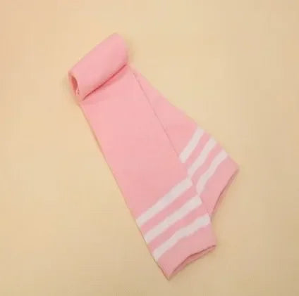 Maxy Kids Knee High Socks Girls Boys Football Stripes Cotton Sports School White Socks Skate Children Baby Long Tube Leg Warm