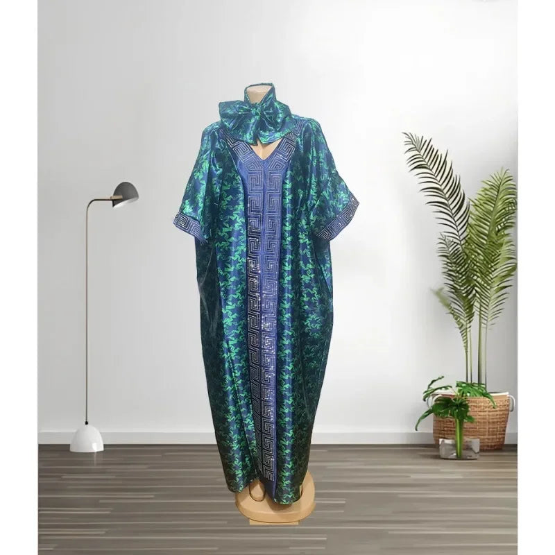 Amay African Dresses for Women Evening Party Dashiki Africa Clothes Robe Plus Size Luxury Dubai Kaftan Abaya Muslim Maxy Dress
