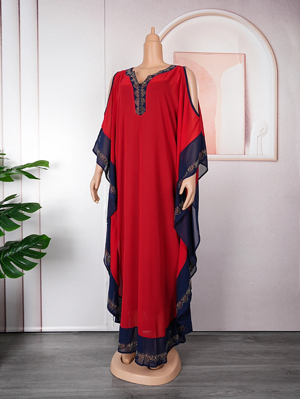 MD Dubai African Chiffon Abaya Dresses Women Plus Size Two Pieces Set Clothing Wedding Party Robe Ankara Dashiki Kaftan Boubou