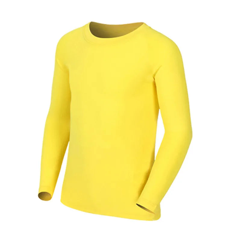 Amay Kids Children Boy Girl Running Long T Shirt Fitness Sport Basketball Football Outdoor Hiking Jogging Riding Soccer Clothes J25