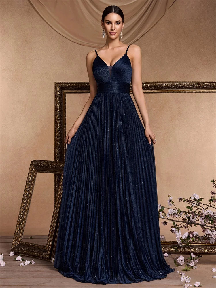 Maxy Elegant A-line Green Evening Dress Luxury Floor Length Women Backless Formal Wedding Party Prom Caicktail Dress Gowns